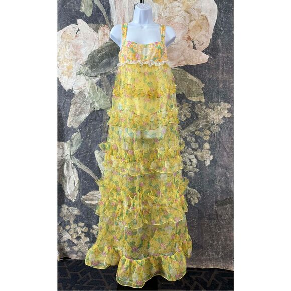 New For The Love And Lemons Vikki Maxi Dress Size XS - Picture 11 of 12